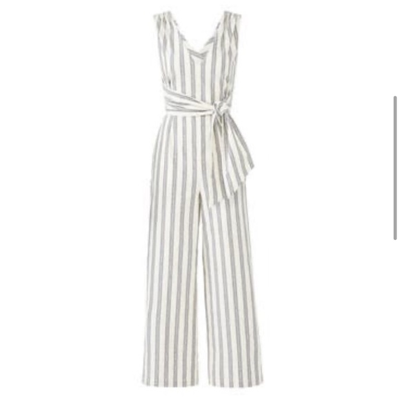 Rebecca Minkoff Marley Striped Open Back Jumpsuit 4 - Picture 2 of 9